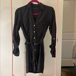 Abercrombie & fitch Black Button-Up Shirt Dress